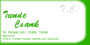 tunde csank business card